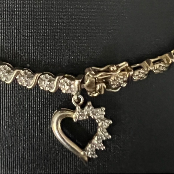 👑✅PRICE FIRM✅ 925 Sterling Silver Heart Charm Bracelet - Picture 7 of 11